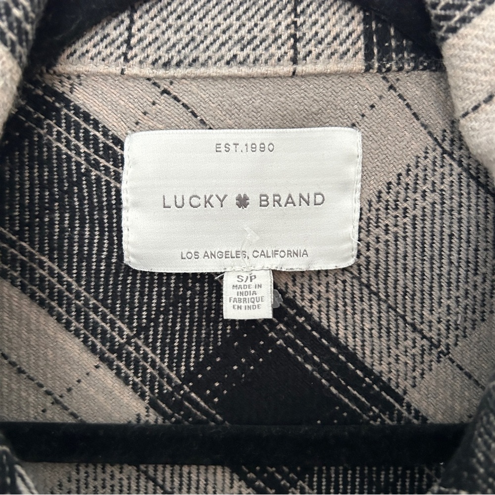 Lucky Brand Plaid Button-Up Shirt Jacket - Picture 2 of 2